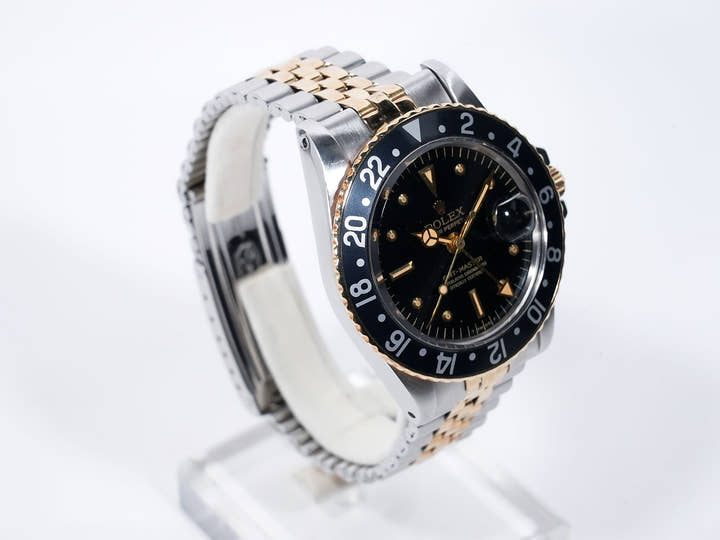Rolex GMT-Master Ref. 1675/3 Stainless Steel/Yellow Gold Black Dial Jubilee Bracelet Used w5g67g3e