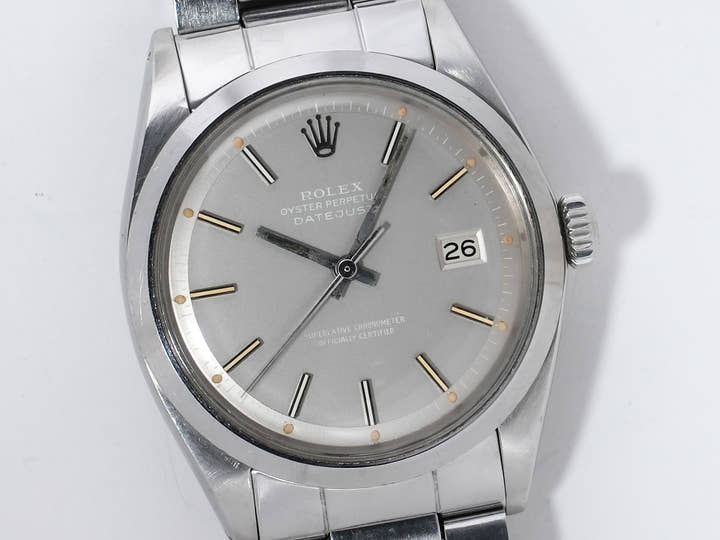 Rolex Datejust Ref. 1600 Stainless Steel Gray Dial Used dw8c62rw