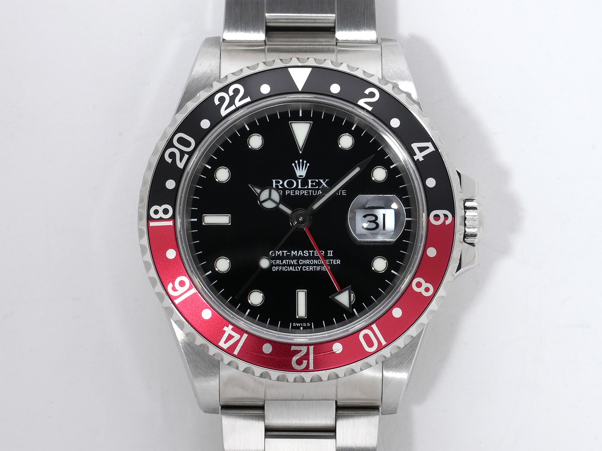 Rolex GMT-Master II Ref. 16710 Stainless Steel Black Dial Oyster Bracelet Excellent Used Condition xz2w9cjp