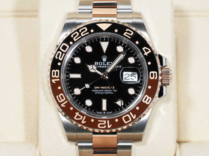 ROLEX GMT-Master II Ref.126711CHNR Stainless Steel/Everose Gold Black Dial Oyster Bracelet Used gu3awkfm