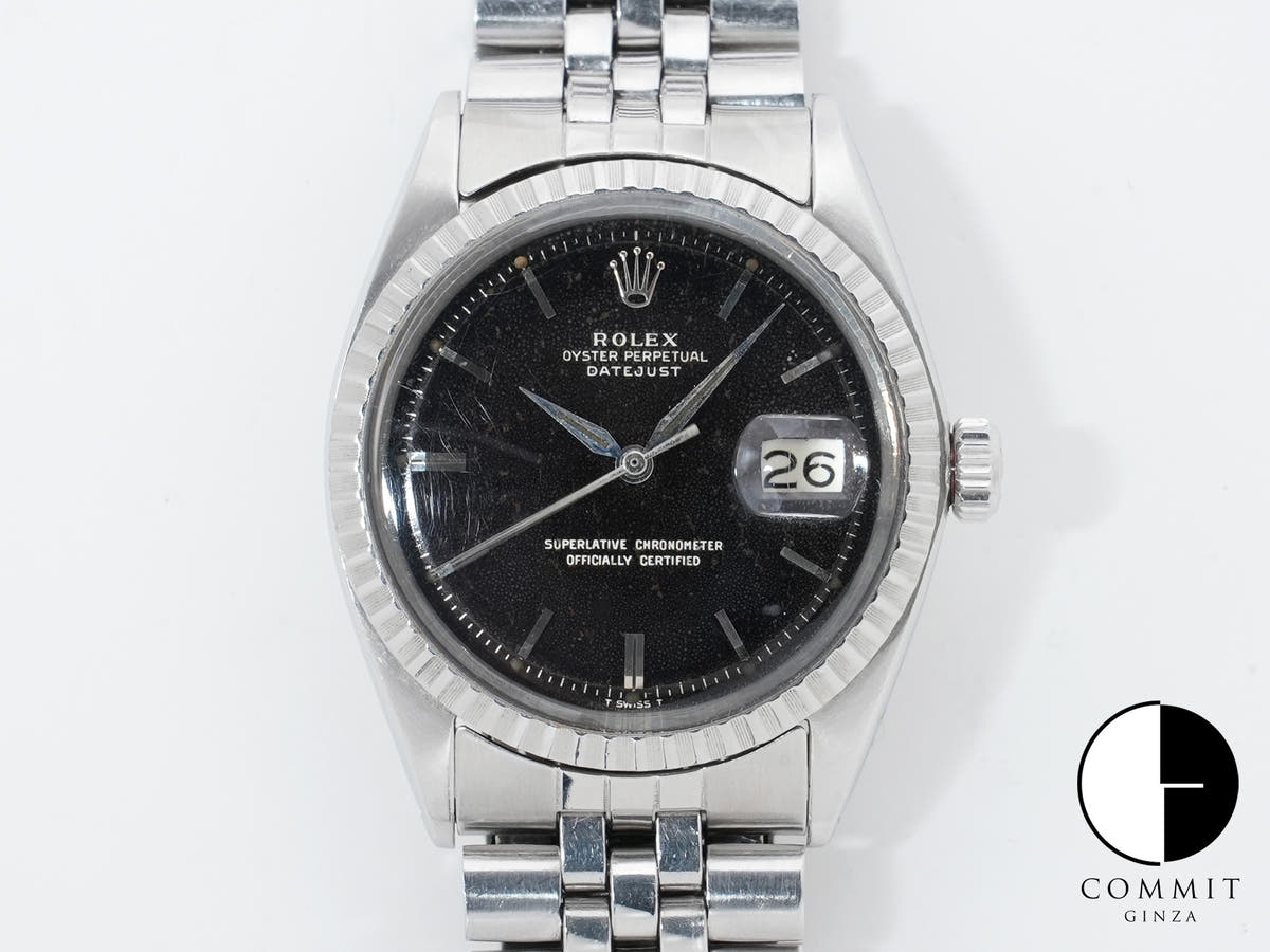Rolex Datejust 36 Ref. 1603 Stainless Steel Black Mirror Dial Pre-Owned b5rb6rrm
