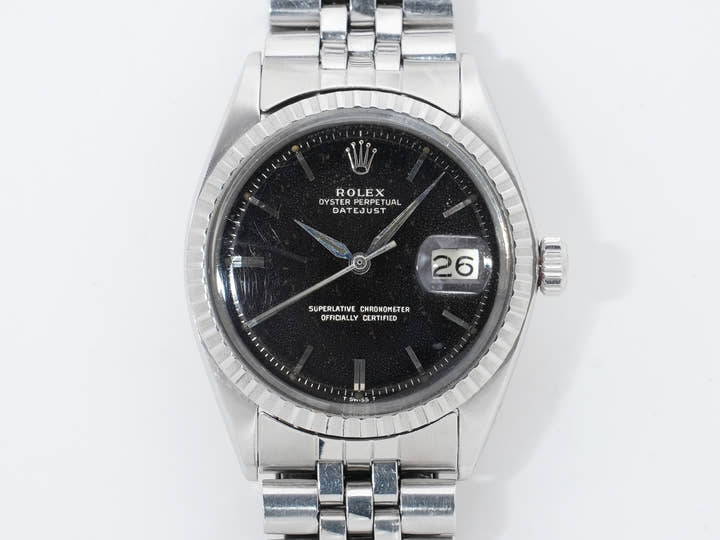 Rolex Datejust 36 Ref. 1603 Stainless Steel Black Mirror Dial Pre-Owned b5rb6rrm