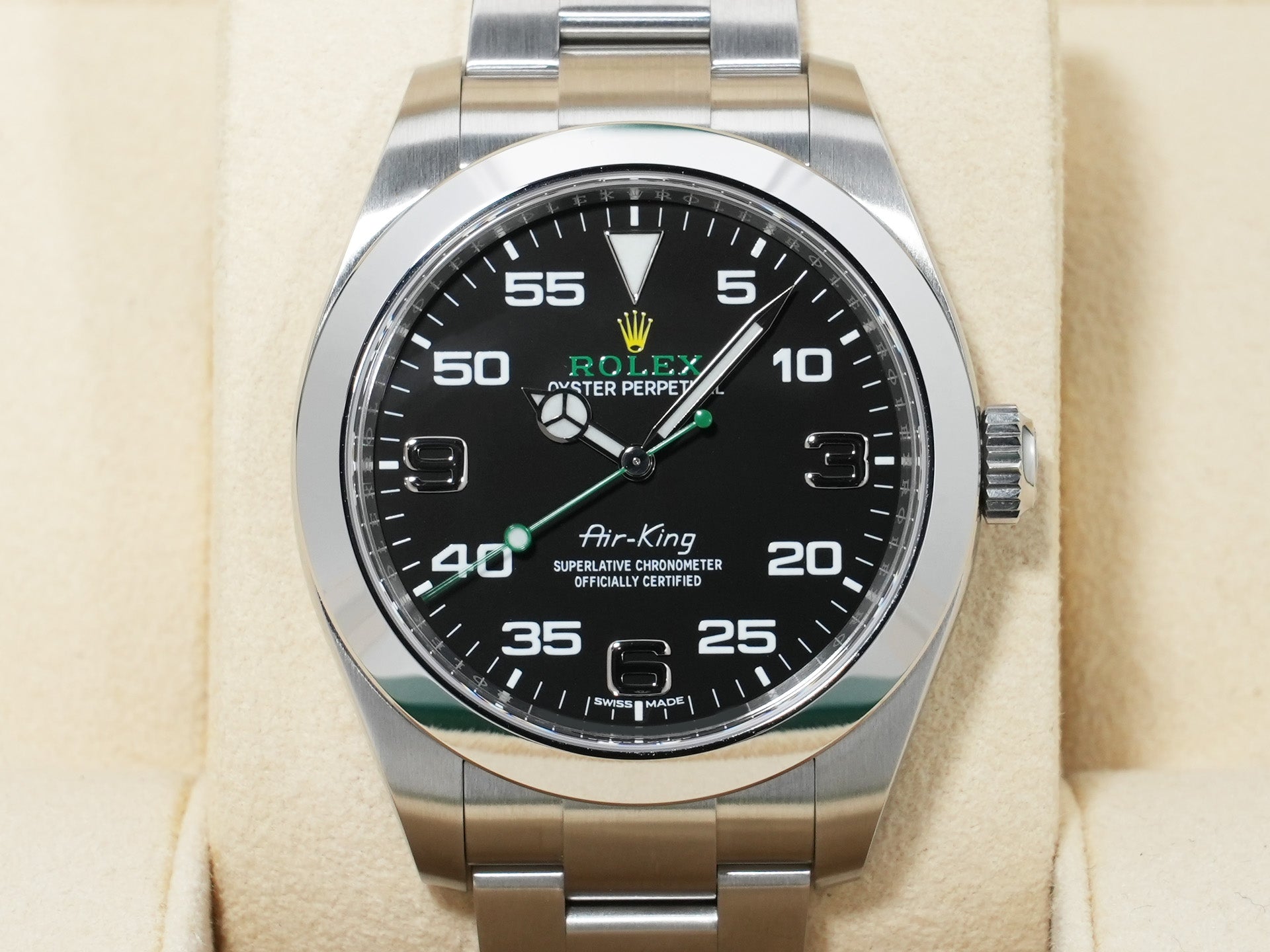 ロレックス エアキング Ref.116900 ステンレススチール ブラック文字盤 オイスターブレスレット 極美品 sonqj375