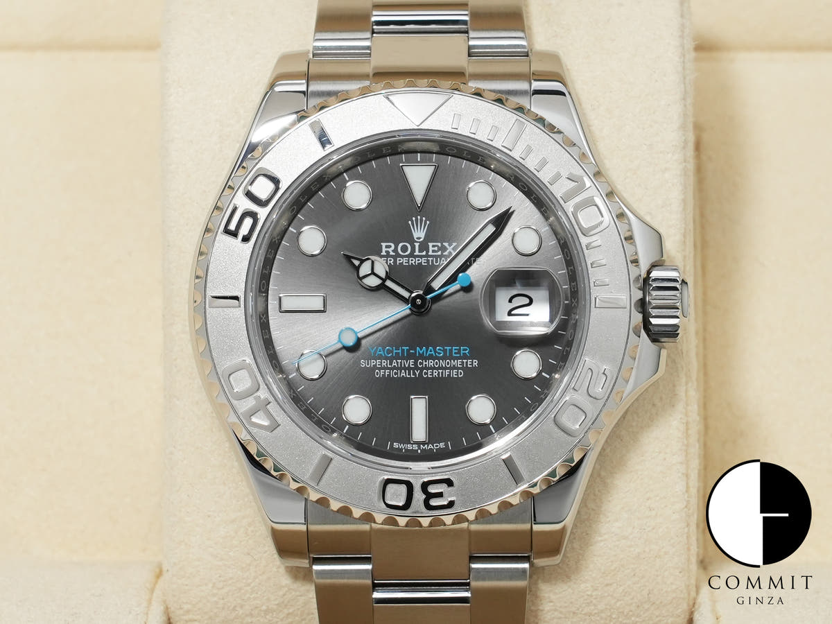 Rolex Yacht-Master 40 Ref. 116622 Stainless Steel/Platinum Dark Rhodium Dial Excellent Used Condition y9xeofxh