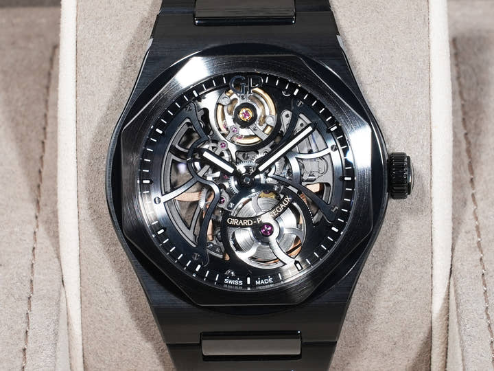 Girard Perregaux Laureato Skeleton Ceramic Ref. 81015-32-001-32A Black Ceramic Skeleton Dial Excellent Condition 9pznugoi
