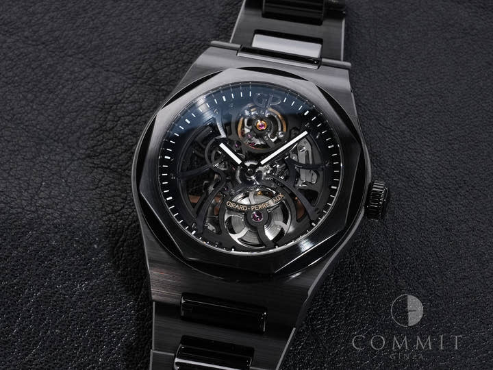 Girard Perregaux Laureato Skeleton Ceramic Ref. 81015-32-001-32A Black Ceramic Skeleton Dial Excellent Condition 9pznugoi