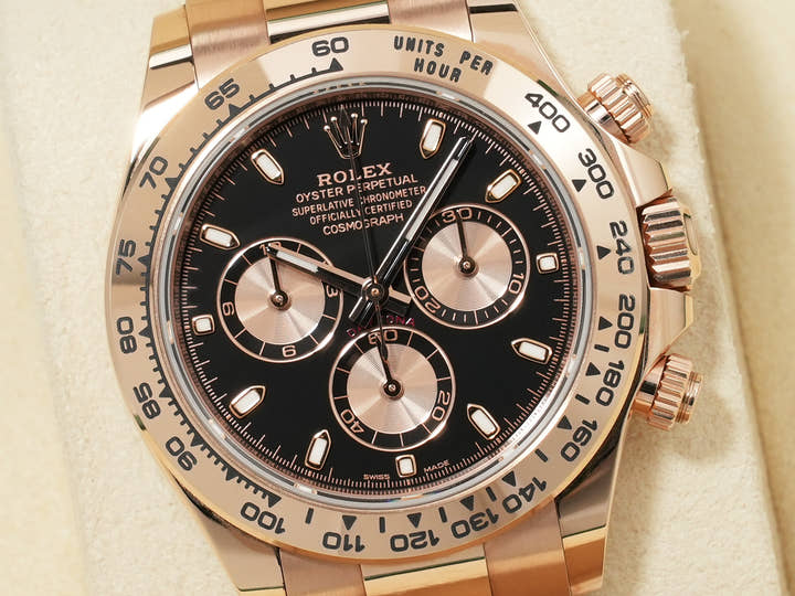 ロレックス デイトナ Ref.116505 エバーローズゴールド ブラックxピンク文字盤 美中古 wsst5bpa
