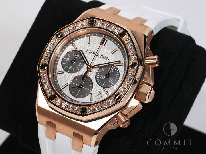 Audemars Piguet Royal Oak Offshore Chronograph Ref.26231OR.ZZ.D003CA.01 Pink Gold Silver x Black Dial Used A cky3qchy