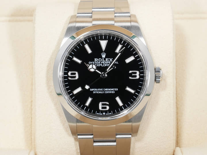 ROLEX Explorer 36 Ref. 124270 Stainless Steel Black Dial Oyster Bracelet Used ytpg2dxx