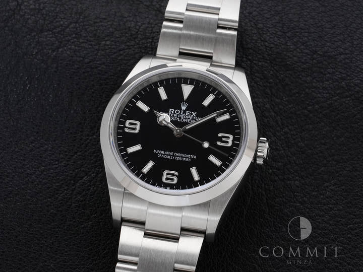 ROLEX Explorer 36 Ref. 124270 Stainless Steel Black Dial Oyster Bracelet Used ytpg2dxx