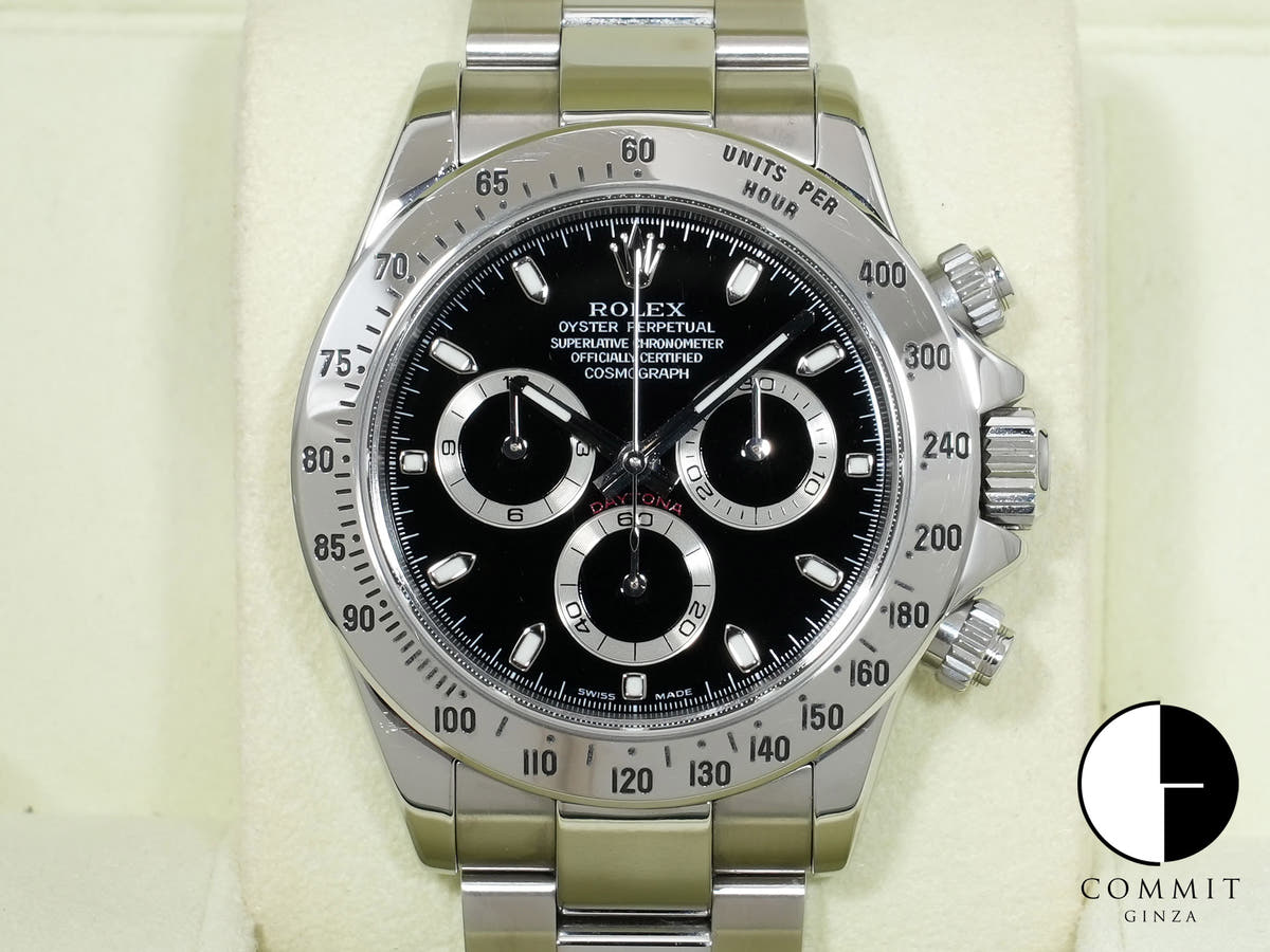 ロレックス デイトナ Ref.116520 ステンレススチール ブラック文字盤 中古 f3u42i36