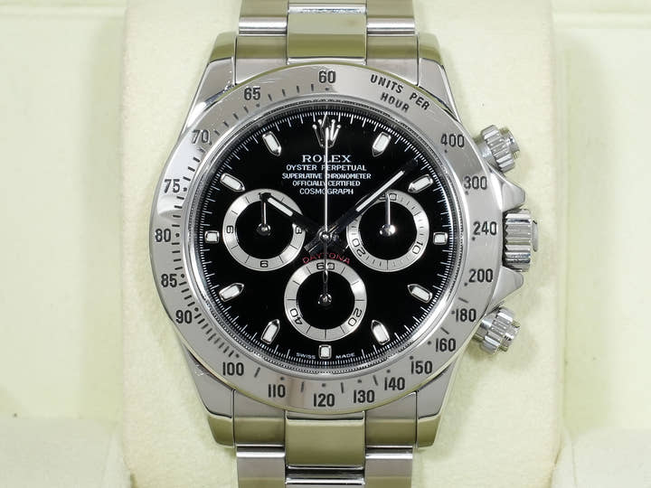 ロレックス デイトナ Ref.116520 ステンレススチール ブラック文字盤 中古 f3u42i36