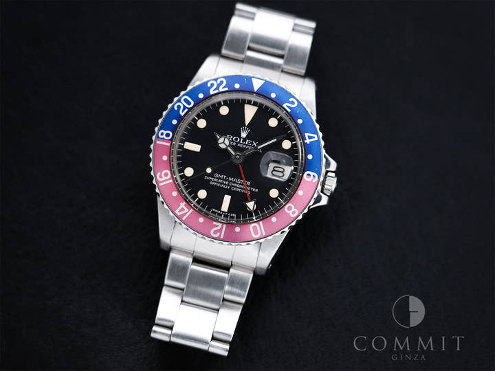 ロレックス GMTマスター Ref.1675 ステンレススチール ブラック文字盤 オイスターブレスレット 中古 bpatfghy