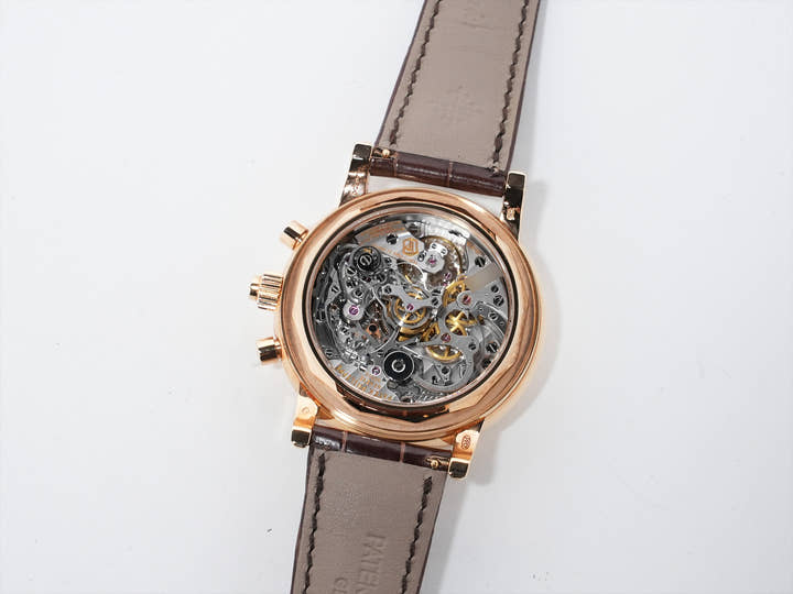 パテックフィリップ パーペチュアルカレンダー スプリットセコンド クロノグラフ Ref.5204R-001 ローズゴールド シルバーオパーリン文字盤 中古 wdrw8dyc