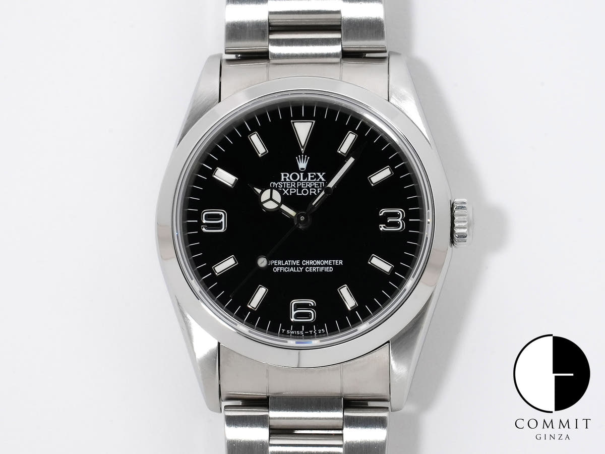 Rolex Explorer I Ref. 14270 Stainless Steel Black Dial Oyster Bracelet Used j7e8uei9