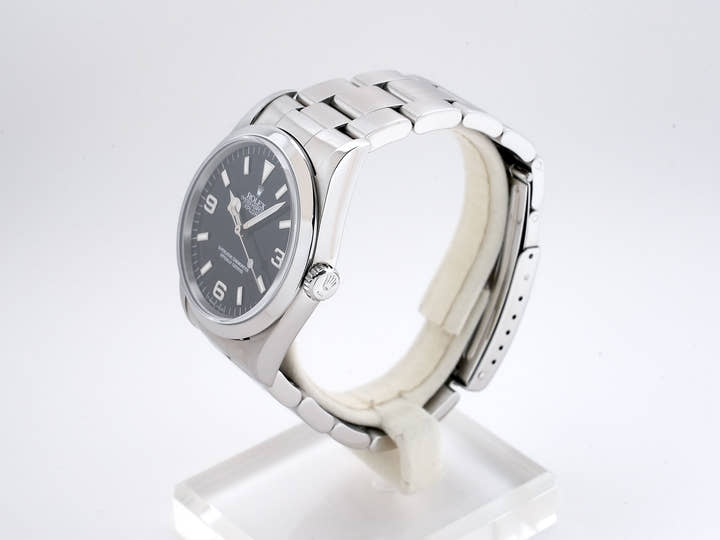 Rolex Explorer I Ref. 14270 Stainless Steel Black Dial Oyster Bracelet Used j7e8uei9