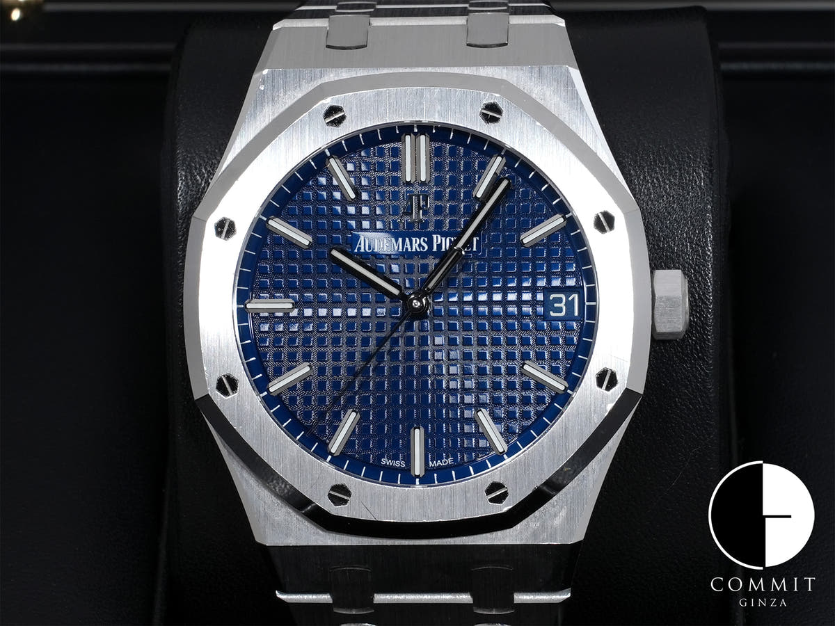 Audemars Piguet Royal Oak Ref.15503BC.OO.1220BC.01 White Gold Blue Dial Pre-owned a3z3zcwo