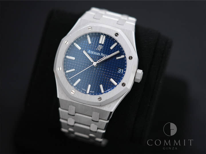Audemars Piguet Royal Oak Ref.15503BC.OO.1220BC.01 White Gold Blue Dial Pre-owned a3z3zcwo