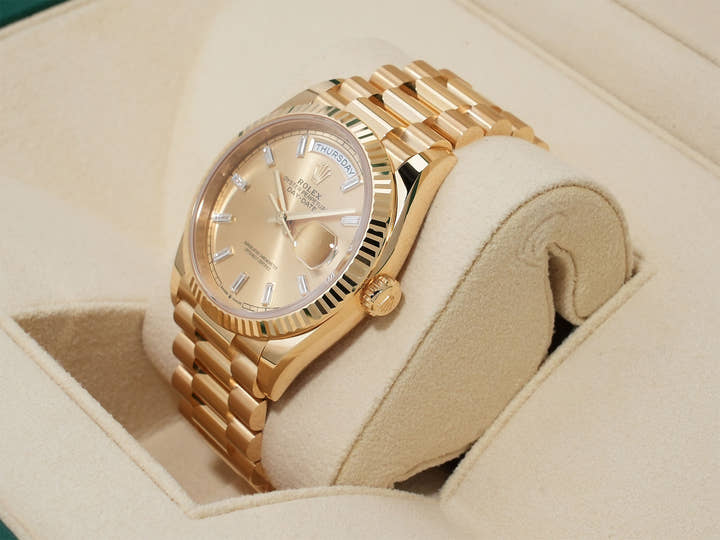 Rolex Day-Date 36 Ref. 128238A Yellow Gold Champagne Dial Near Mint keexwhjc