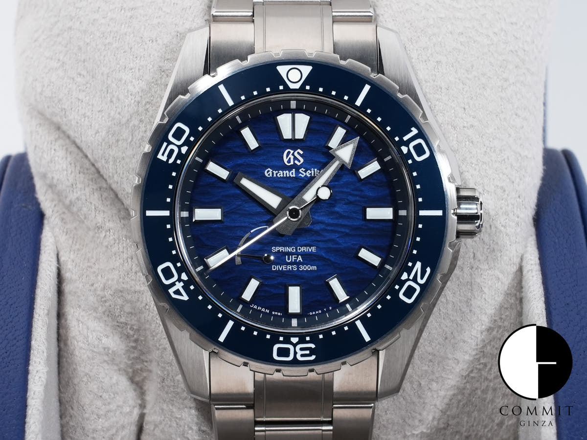 Grand Seiko Spring Drive U.F.A. Ushio 300 Diver Ref. SLGB023 Bright Titanium Blue Dial Unused mhrf8skp