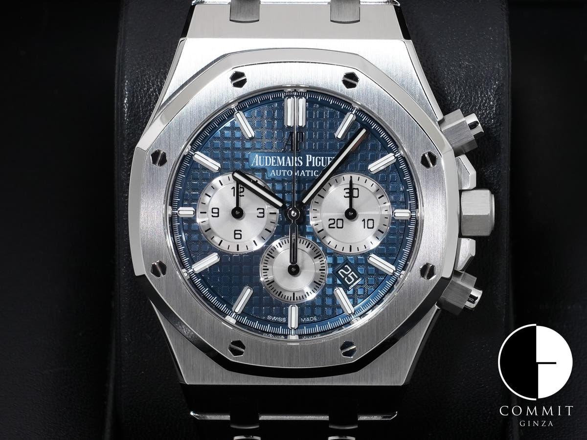 Audemars Piguet Royal Oak Chronograph Ref.26331ST.OO.1220ST.01 Stainless Steel Blue Dial Excellent Condition wxeq6ynq