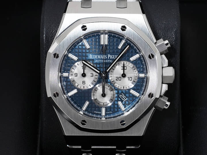 Audemars Piguet Royal Oak Chronograph Ref.26331ST.OO.1220ST.01 Stainless Steel Blue Dial Excellent Condition wxeq6ynq