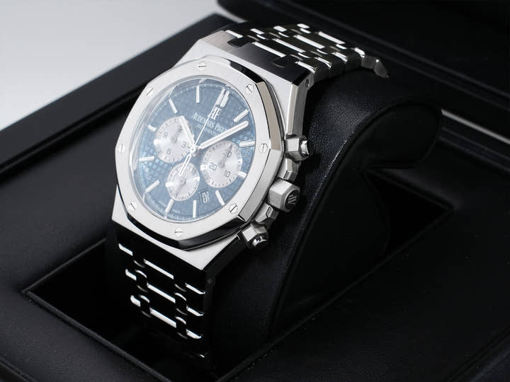 Audemars Piguet Royal Oak Chronograph Ref.26331ST.OO.1220ST.01 Stainless Steel Blue Dial Excellent Condition wxeq6ynq