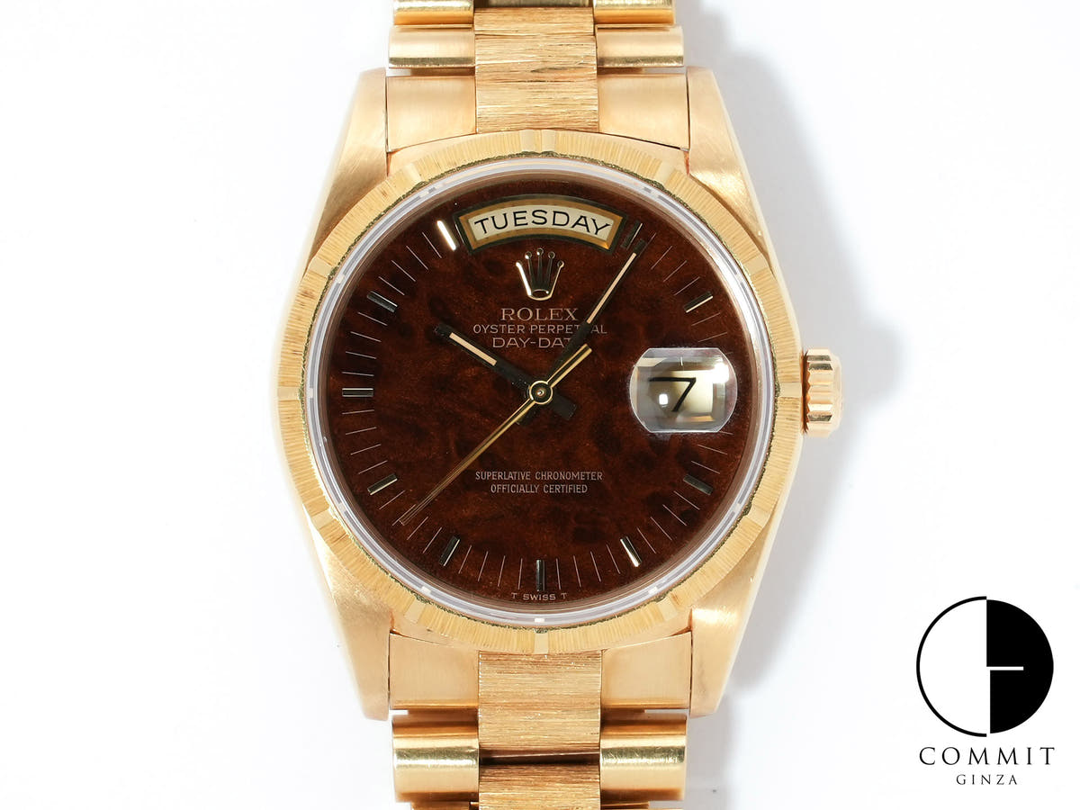 Rolex Day-Date Ref. 18248 Yellow Gold Walnut Dial Pre-owned gz3qvpwn