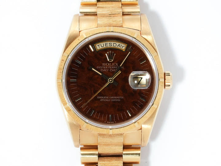 Rolex Day-Date Ref. 18248 Yellow Gold Walnut Dial Pre-owned gz3qvpwn