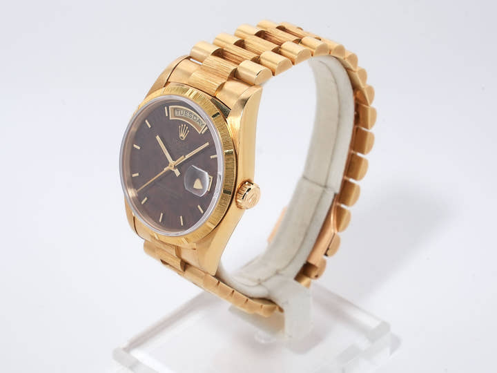 Rolex Day-Date Ref. 18248 Yellow Gold Walnut Dial Pre-owned gz3qvpwn