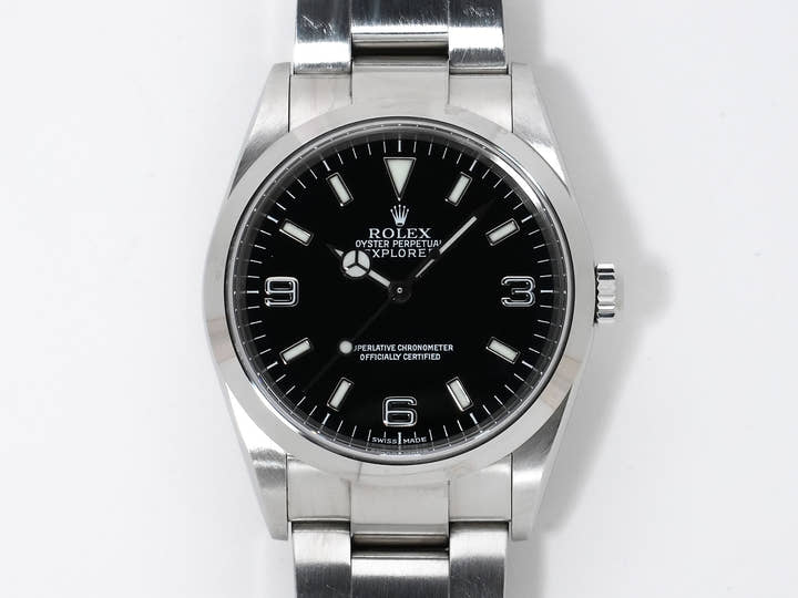 Rolex Explorer I Ref.114270 Stainless Steel Black Dial Oyster Bracelet Used irgd7cqk