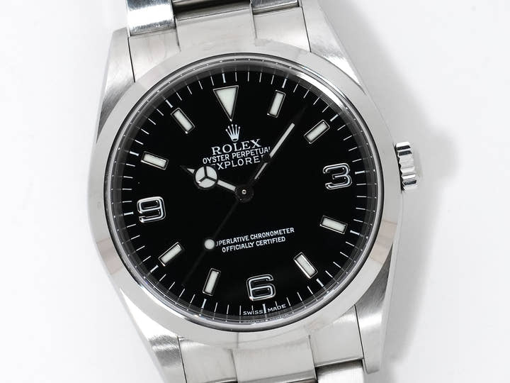 Rolex Explorer I Ref.114270 Stainless Steel Black Dial Oyster Bracelet Used irgd7cqk