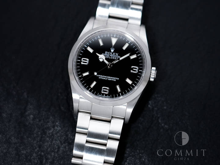 Rolex Explorer I Ref.114270 Stainless Steel Black Dial Oyster Bracelet Used irgd7cqk