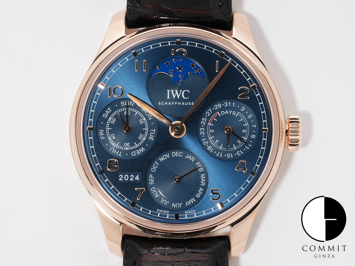 IWC Portugieser Perpetual Calendar Ref.IW503312 18 ct Armor Gold® Blue Dial Excellent Condition vg27qito