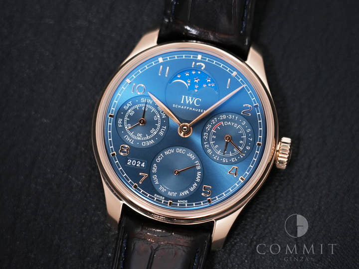 IWC Portugieser Perpetual Calendar Ref.IW503312 18 ct Armor Gold® Blue Dial Excellent Condition vg27qito