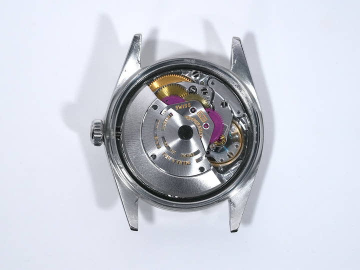 Rolex Datejust Ref. 1601 Stainless Steel/White Gold Black Mirror Dial Used eb6hapj8