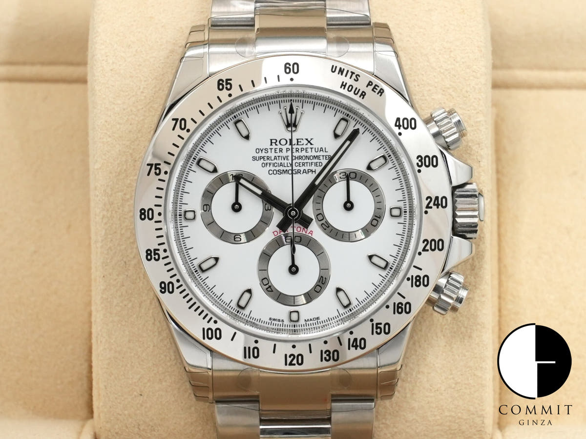 Rolex Daytona Ref. 116520 Stainless Steel White Dial Unused vi68njna
