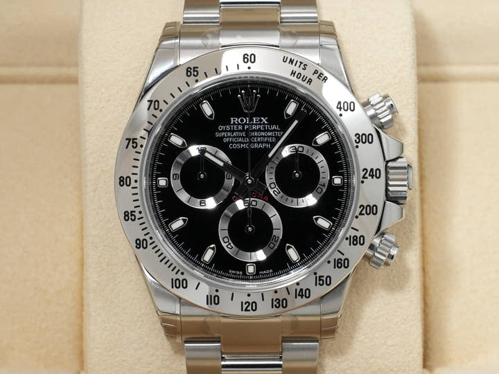 Rolex Daytona Ref. 116520 Stainless Steel Black Dial Unused akb6ubxw