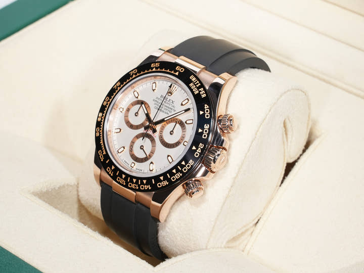ROLEX Daytona Ref. 116515LN Everose Gold Ivory Dial Pre-Owned ie95ypco
