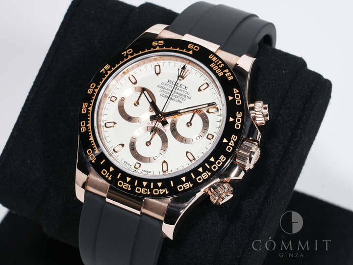 ROLEX Daytona Ref. 116515LN Everose Gold Ivory Dial Pre-Owned ie95ypco