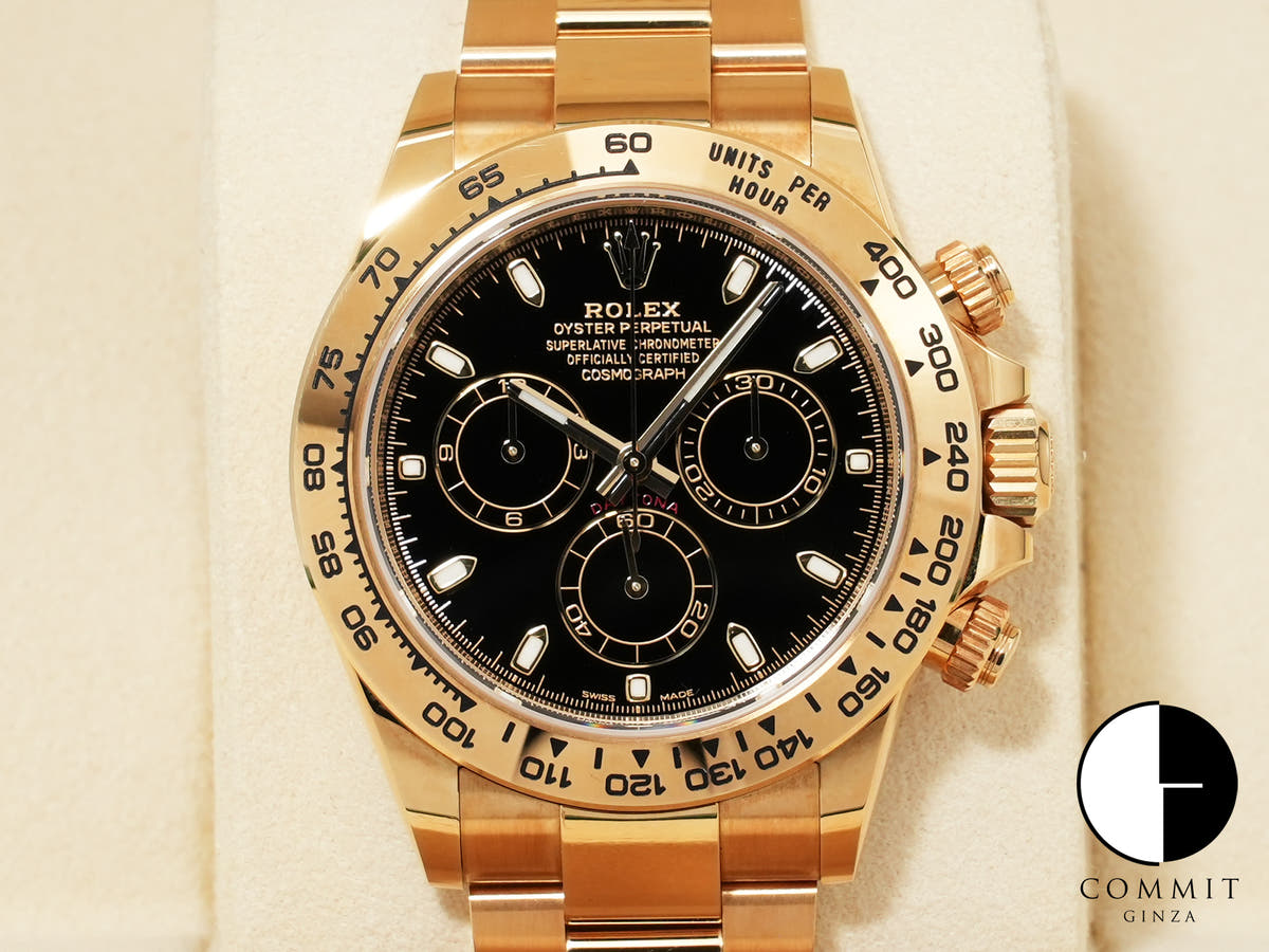 ROLEX Daytona Ref. 116508 Yellow Gold Black Dial Used 2t7i4uyk