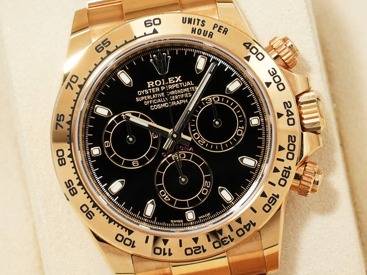 ROLEX Daytona Ref. 116508 Yellow Gold Black Dial Used 2t7i4uyk