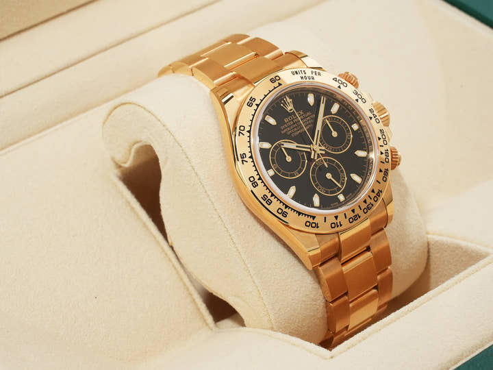 ROLEX Daytona Ref. 116508 Yellow Gold Black Dial Used 2t7i4uyk