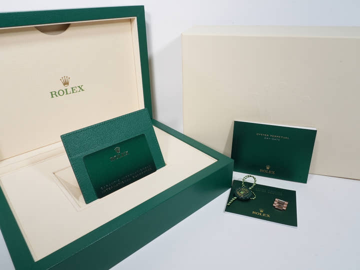 Rolex Day-Date 36 Ref. 128345RBR Everose Gold Slate with 10P Diamond Dial Pre-owned j93wcin9