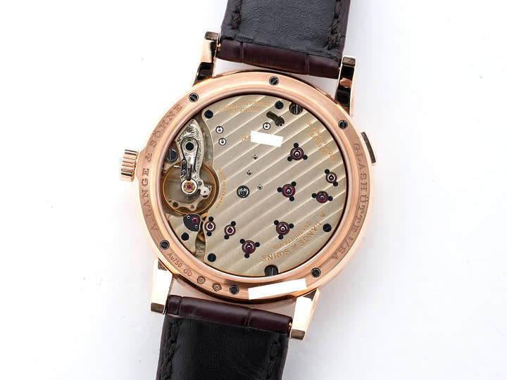 A. Lange & Söhne Lange 1 Moon Phase Ref. 192.032 Pink Gold Silver Dial Excellent Condition jhw2ijrg