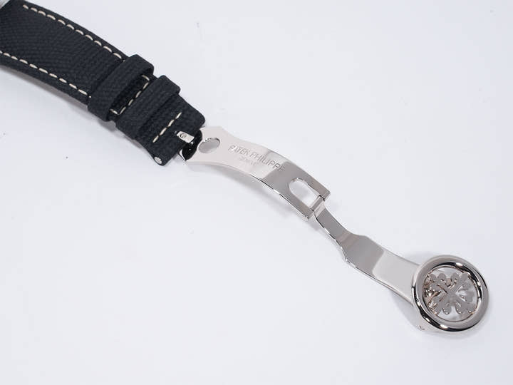 Patek Philippe Annual Calendar Travel Time Ref.5326G-001 White Gold Textured Anthracite Dial Excellent Condition h24ptads