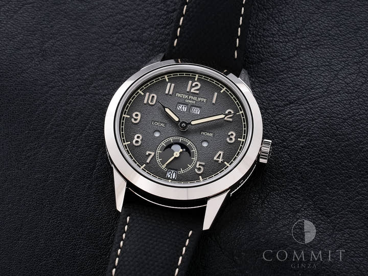 Patek Philippe Annual Calendar Travel Time Ref.5326G-001 White Gold Textured Anthracite Dial Excellent Condition h24ptads
