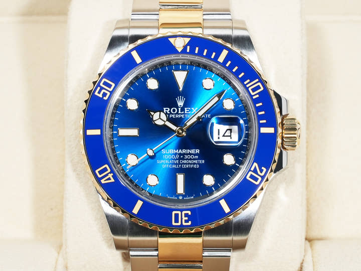 ROLEX Submariner Date Ref. 126613LB Stainless Steel/Yellow Gold Blue Dial Excellent Condition uqgtcf86