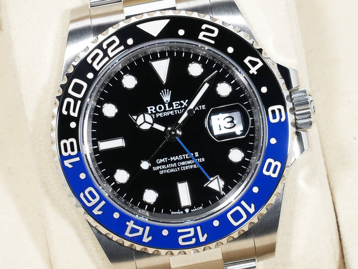 Rolex GMT-Master II Ref. 126710BLNR Stainless Steel Black Dial Oyster Bracelet Excellent Used c5nmf4cy