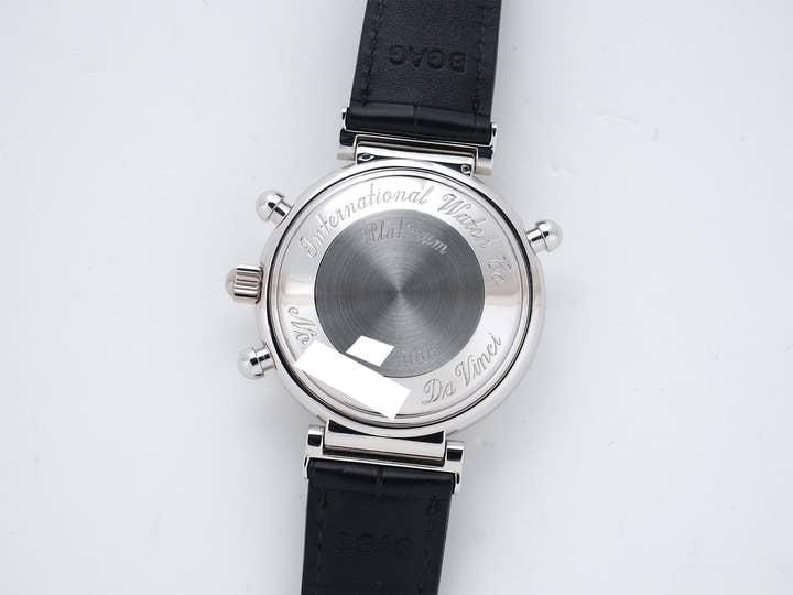 IWC Da Vinci Perpetual Calendar Chronograph Rattrapante Ref. IW3751 Platinum Silver Dial Excellent Used bbf3xqgz